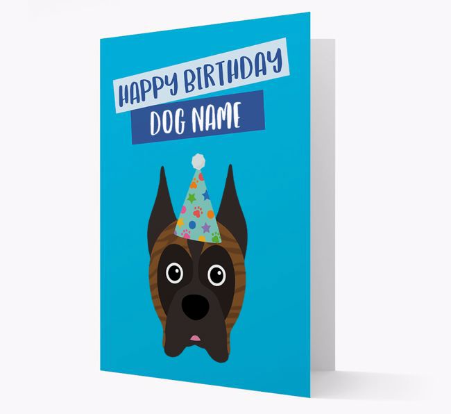 Personalized 'Happy Birthday {dogsName}' Card with {breedCommonName} Icon